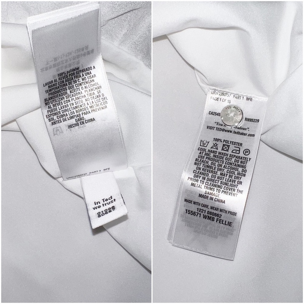 NWT Ted Baker | Fellie Broderie Pleated Frill Eyelet Blouse XS 0-2 - Picture 15 of 16